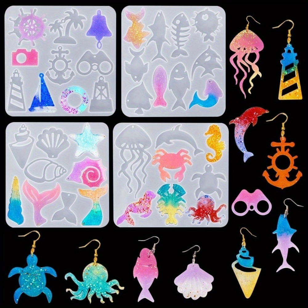 Aquarium And Marine - L'ensemble de moules pour boucles d'oreilles