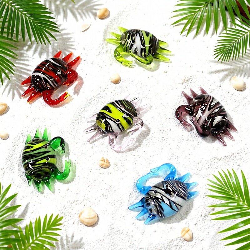 Aquarium And Marine - Figurine de crabe miniature en verre