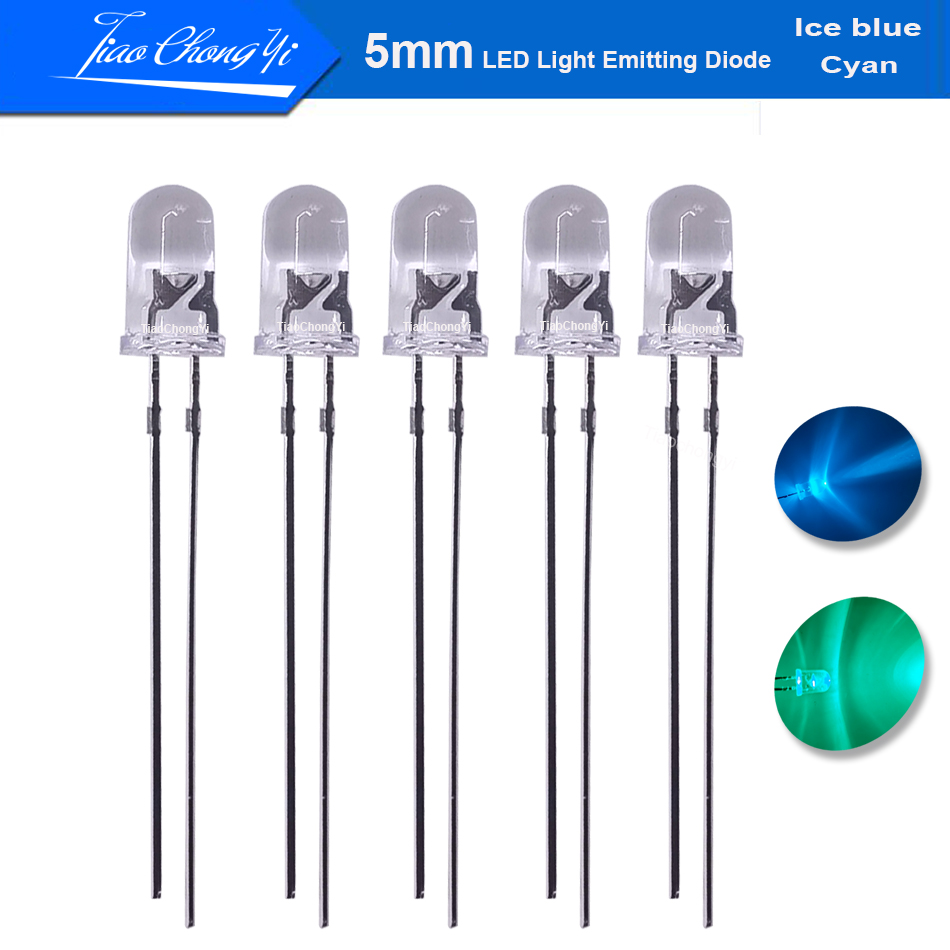 5mm 2pin Cyan Ice Blue 480nm 4 - Actinic Blue Led avis et prix
