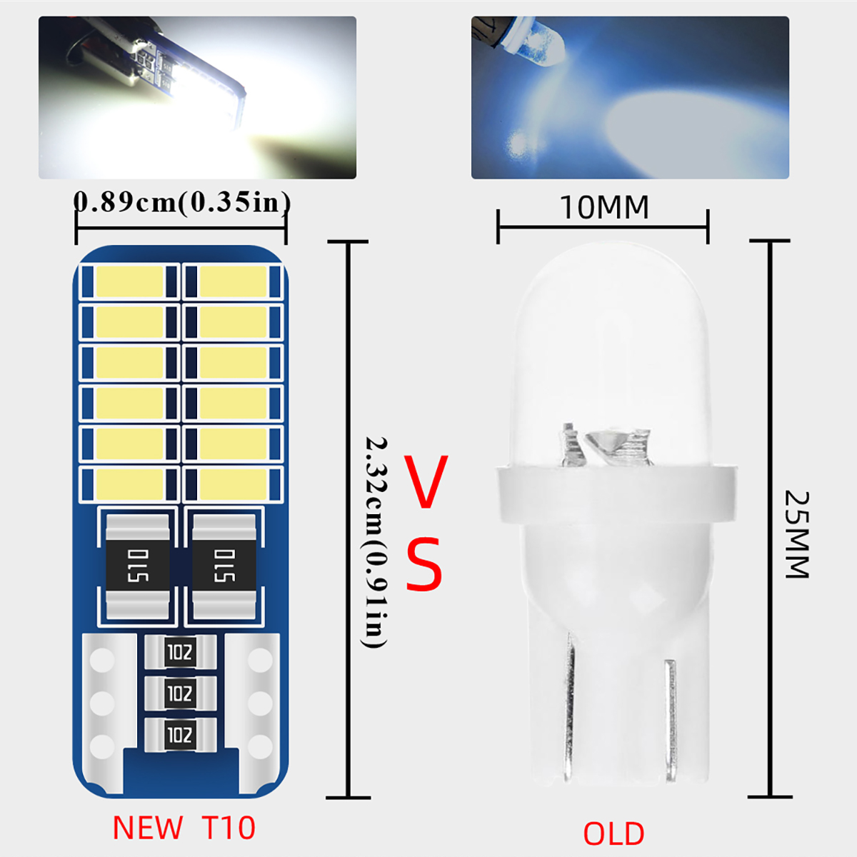 2/6/10/20 pièces T10 W5W LED l - Actinic Blue Led avis et prix