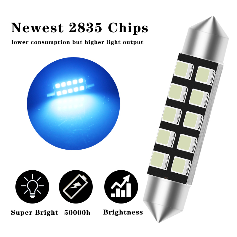 2 pièces led C5W lumière festo - Actinic Blue Led avis et prix