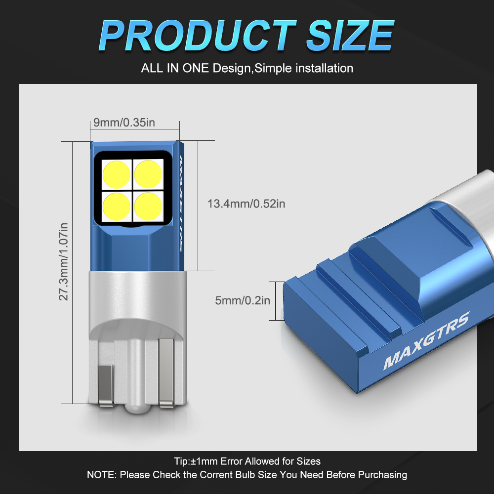 2x Ampoule LED T10 W5W 168 194 - Actinic Blue Led avis et prix