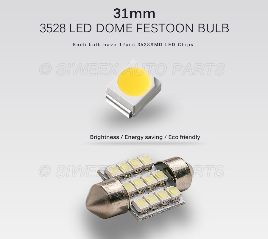 31mm 3528 1210 SMD 12 LED voit - Actinic Blue Led avis et prix